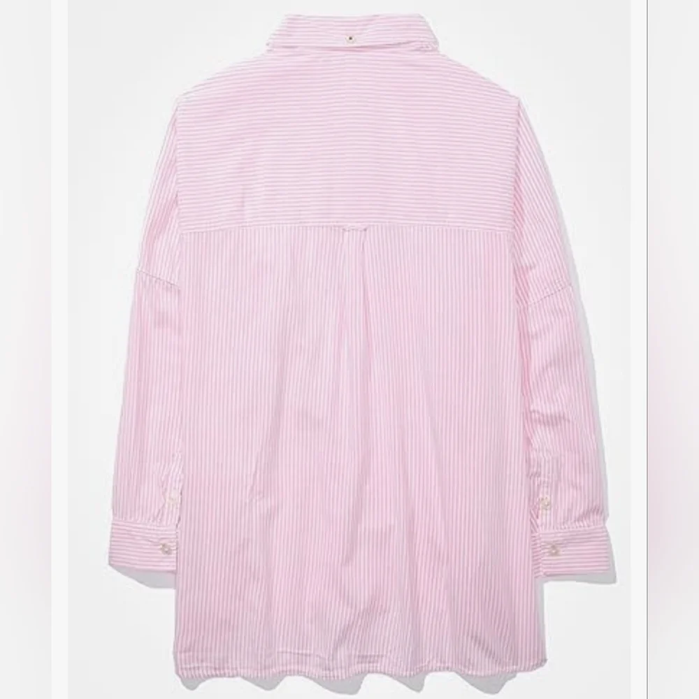 American Eagle Outfitters Women's Oversized Fit Shirt Pink Size L